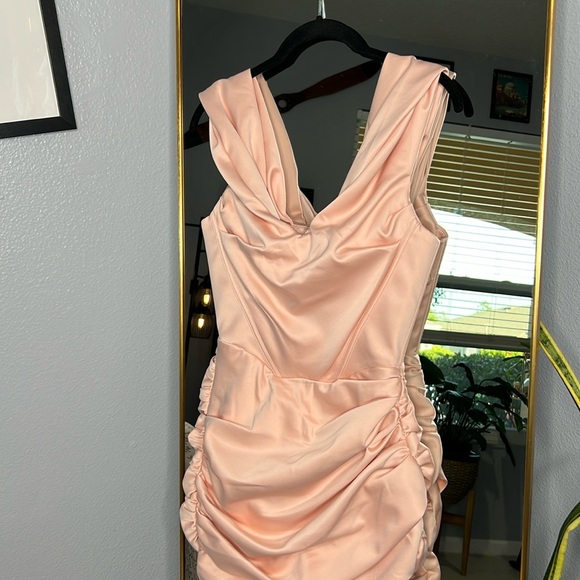 House of CB ‘Coraline’ Blush Satin Corset Dress NWT - Picture 10 of 12
